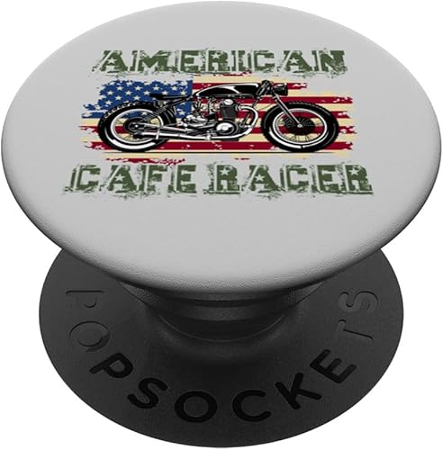 American Cafe Racer Biker Men Women Adult Teens Boys Girls PopSockets Swappable PopGrip