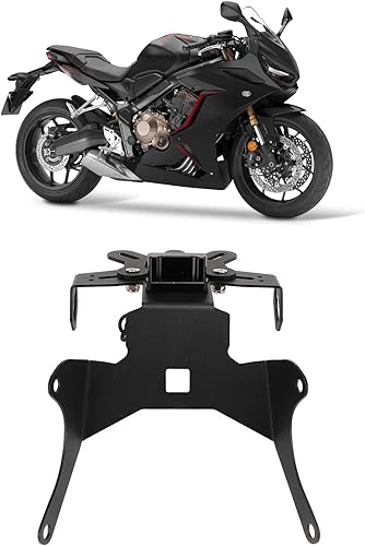 Miniatura 2 de Yctze Soporte de placa trasera de motocicleta con ensamblajes de luz trasera powersports Soporte de placa de matrícula de motocicleta Ho