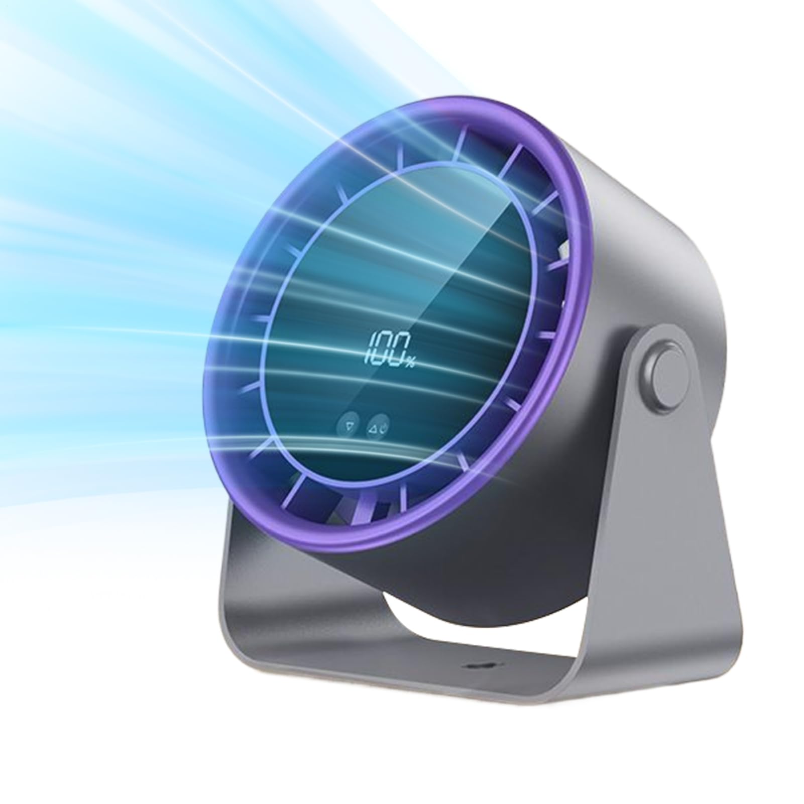 Ventilateur de bureau petit et silencieux tactile avec grande autonomie pour chambre