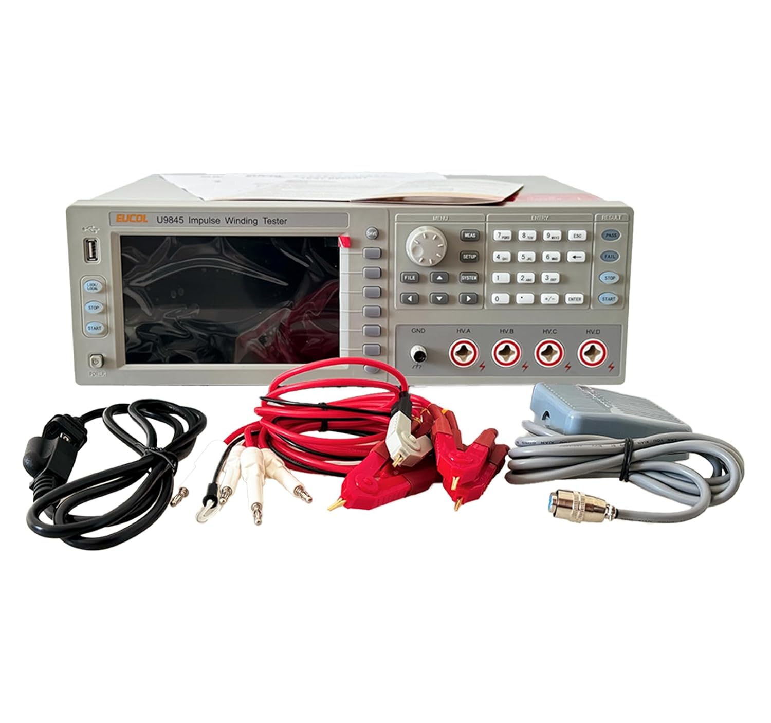 U9845 4-Channel Impulse Winding Tester Meter - Transformer Motor Surge Tester with Coil Testing - Voltage Range 100V-5000V