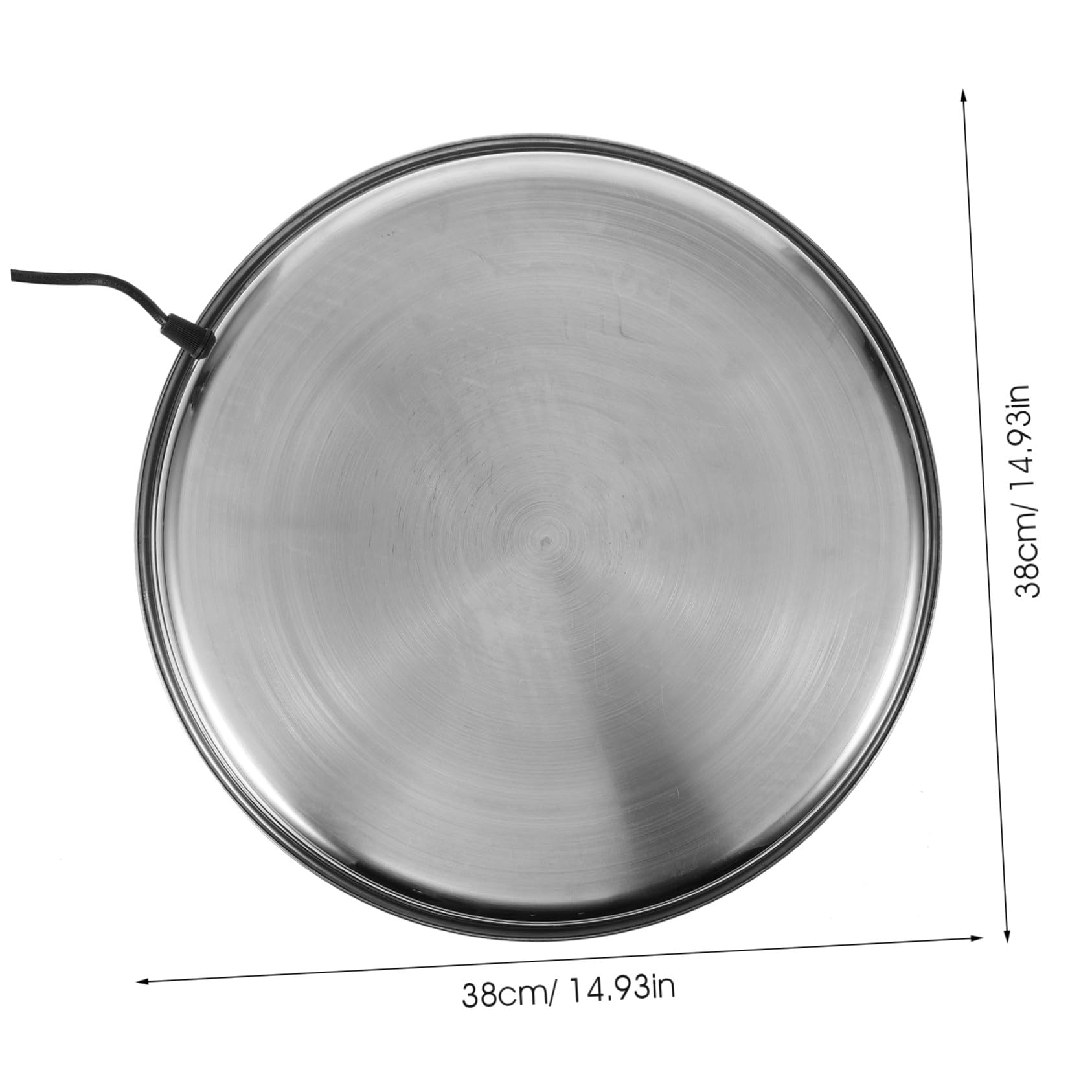 Hemobllo Base Calefactora para Bebedero de Aves de Corral y Mascotas, Calentador de Agua Eléctrico de Acero Inoxidable, 38 Cm, Uso en Invierno para Granjas y Patios Traseros