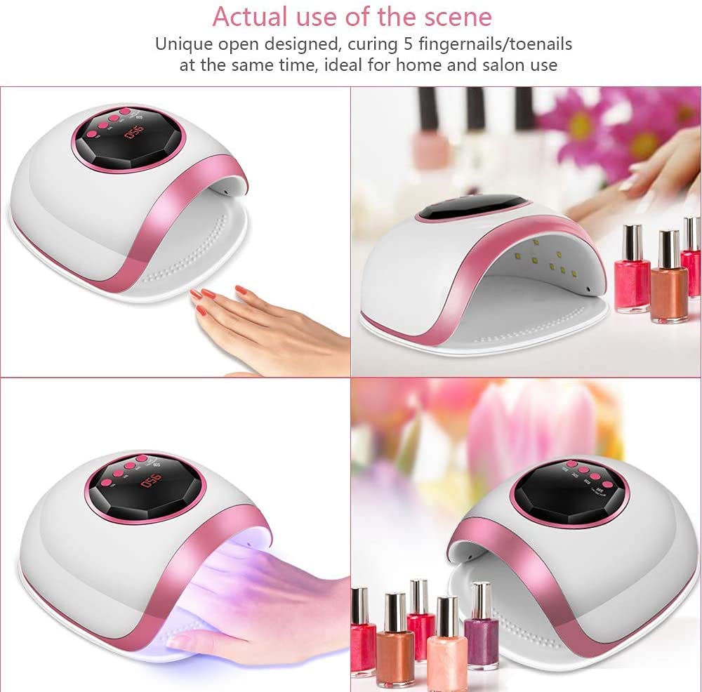 Lampa do suszenia paznokci o mocy 72 W? Oświetlenie LED Żelowe lampy z 4 ustawieniami timera Automatyczny czujnik, szybkiego Manicure Pedicure Art Suszarka lakieru,Lampa do paznokci