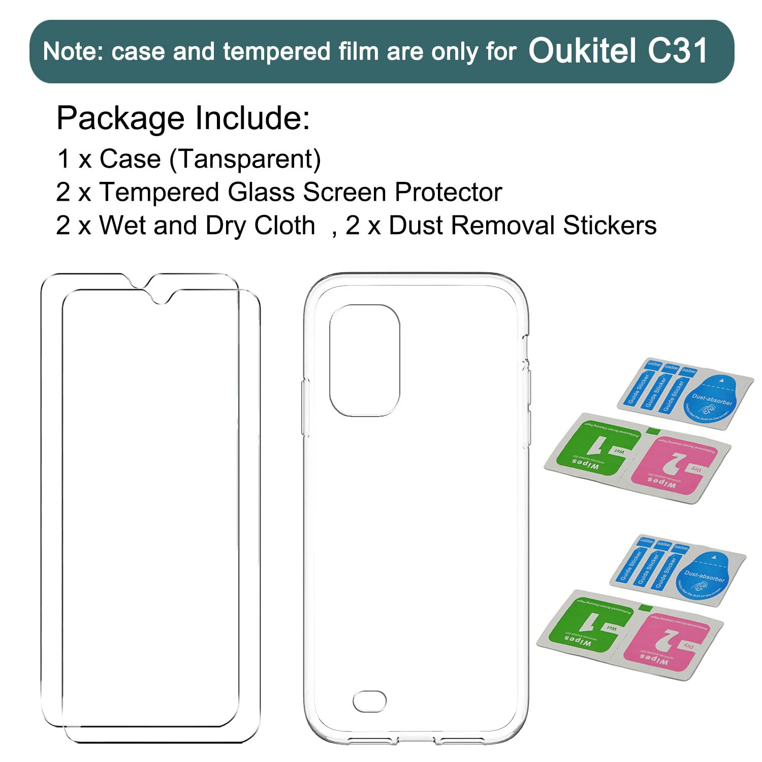 Cover Invisibile Oukitel C31 Cadorabo - Silicone Morbido Trasparente