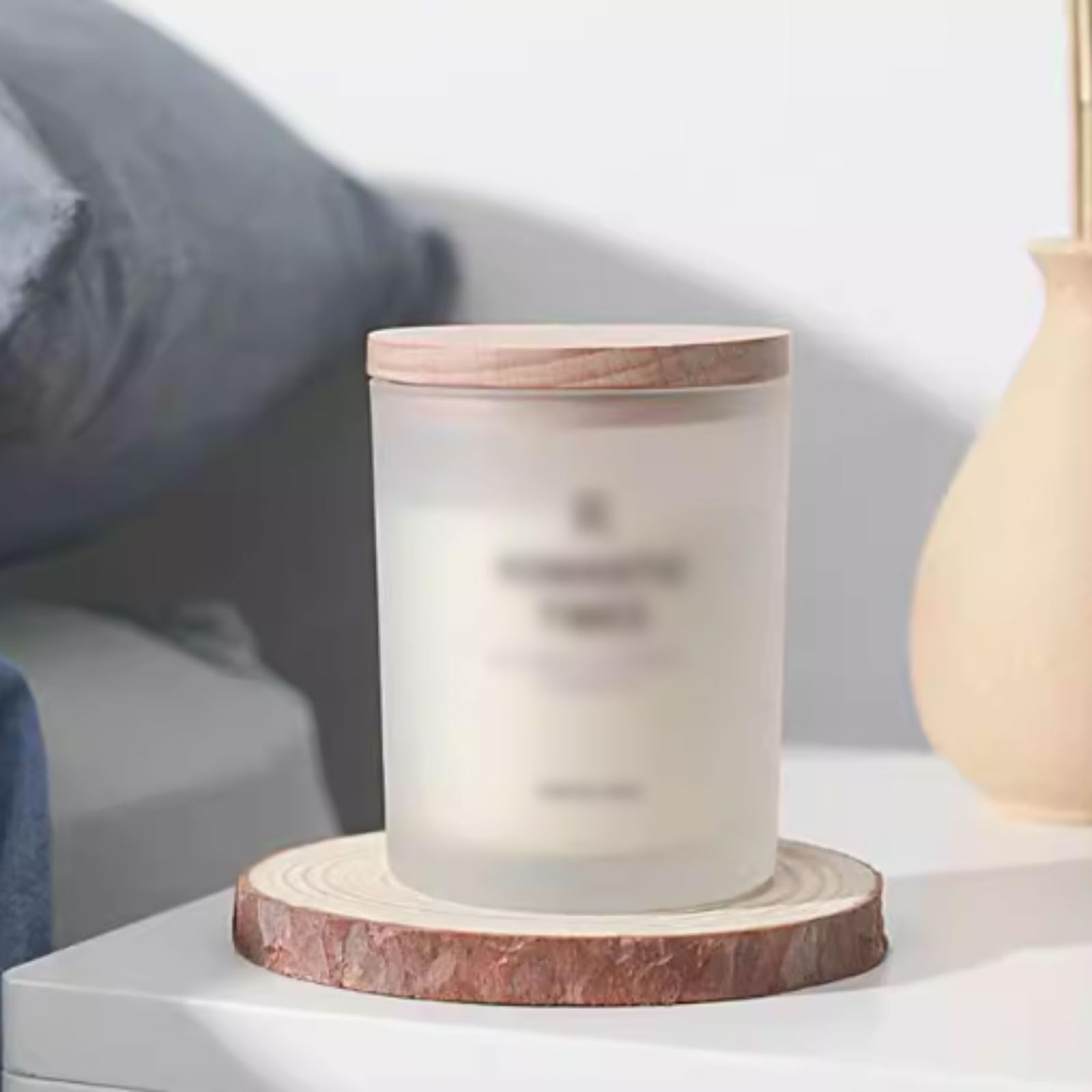 Velas de vidrio, cera vegetal Natural, vela de aromaterapia, cilindro, velas en tarro reutilizables, de larga duración for aliviar el estrés(Fruity Notes)