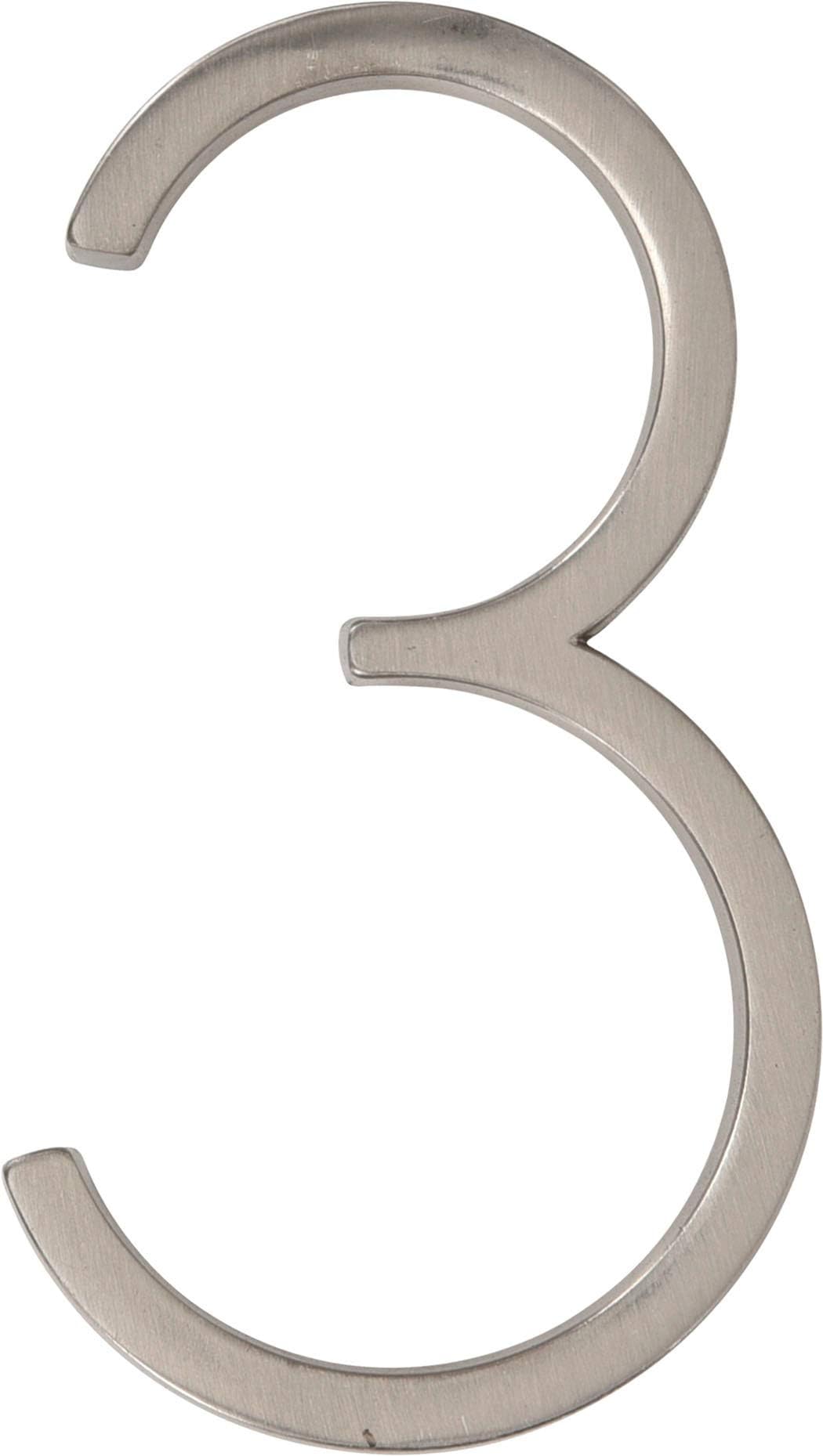 Distinctions by Hillman Floating Mount House Number 3 Nickel (5")
