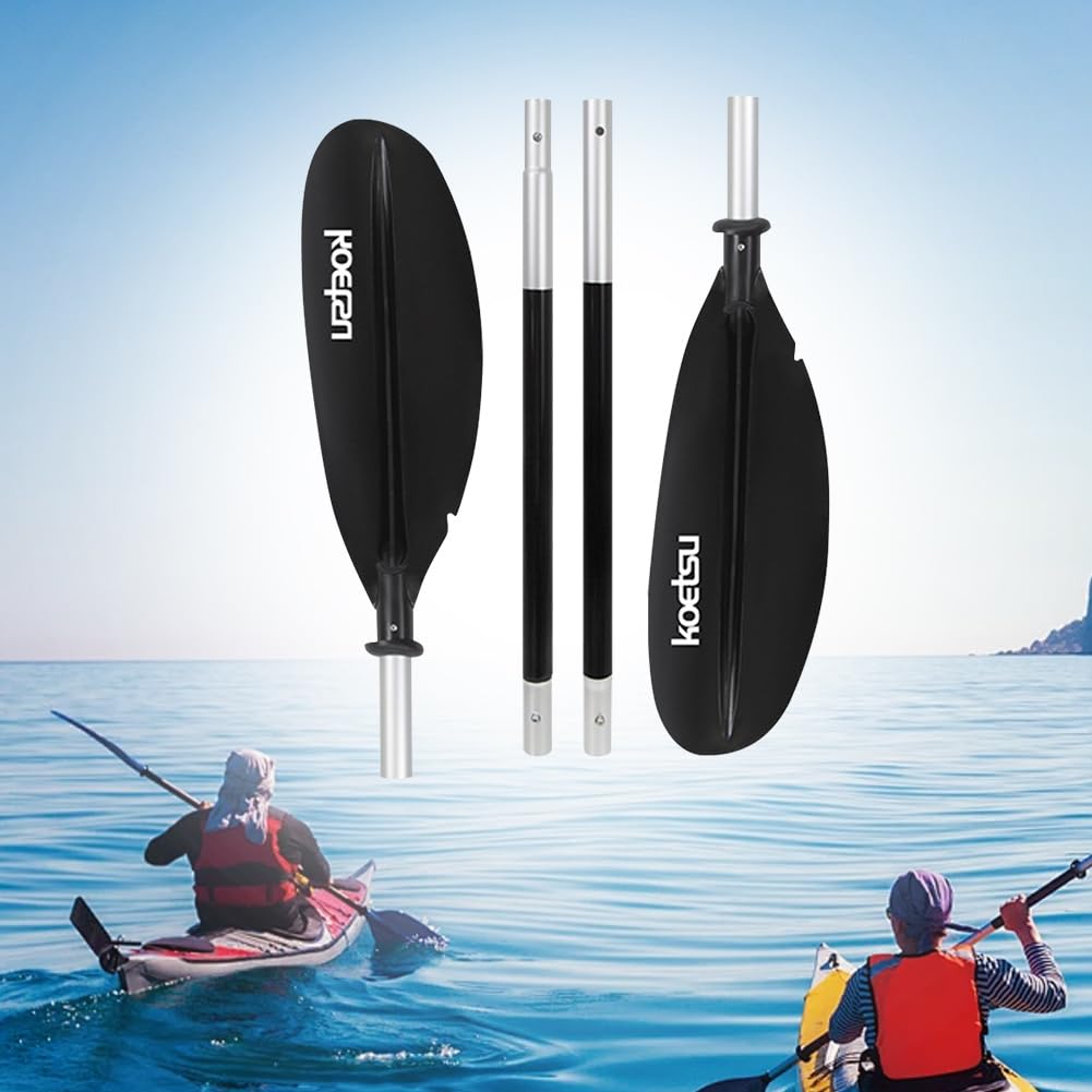 Pagaie de Kayak Réglable 221 cm, 4 Pièces Pagaie Bidirectionnelle Réglable Double Tête Surfpaddle Pagaie de Kayak Flottante en Alliage d'Aluminium pour Outil de Sports Nautiques en