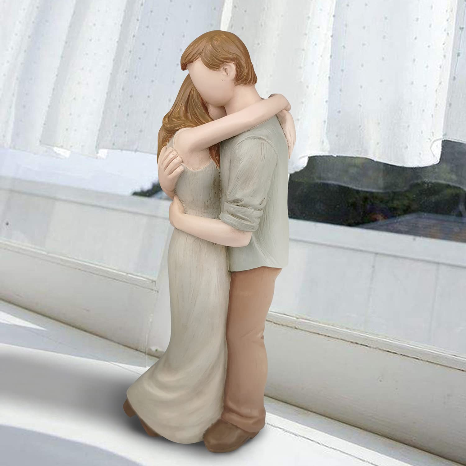 Soulmates ornament - beeldjes van een verliefd paar – Teak & Gold