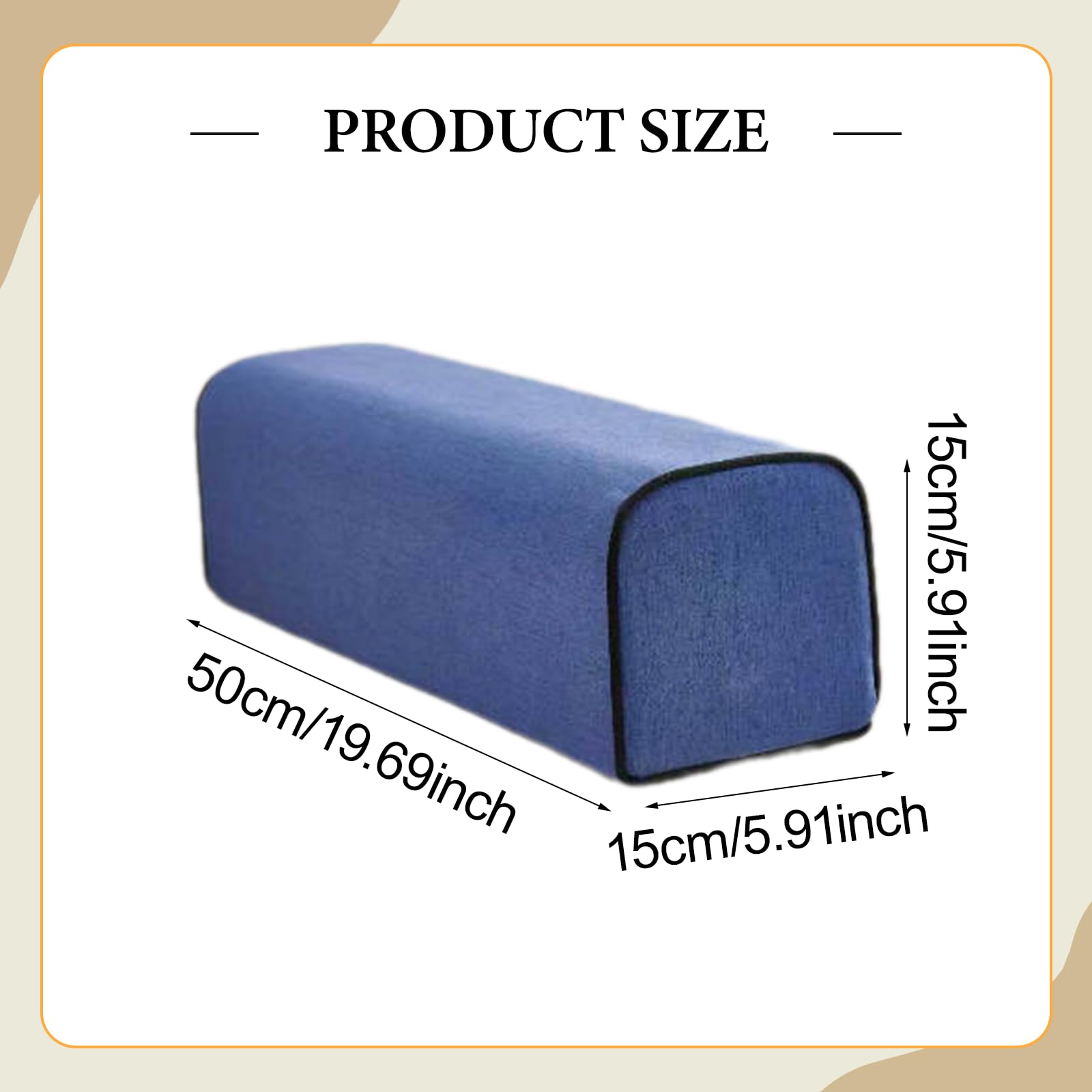 rockible Cuscino per bracciolo del Divano, Cuscino di Supporto per braccioli, Versatile per bracciolo Rimovibile, Schiuma ad Alta densità per Divano Letto, Blu