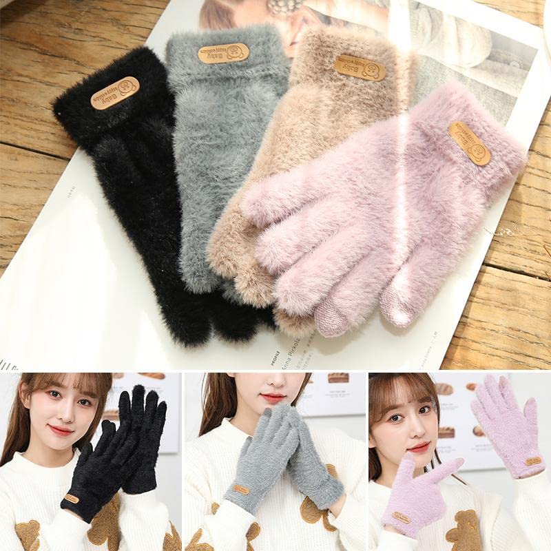 Buy TopiBaaz Women Winter Gloves Soft Fur Angora Rabbit Wool Casual