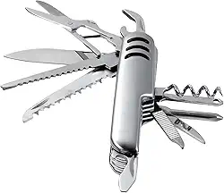 Canivete Suíço Multifuncional 11 Funções Aço Inoxidável 15cm Aberto e 9cm Fechado Compacto Resistente e Ideal para Camping Pesca e Viagem