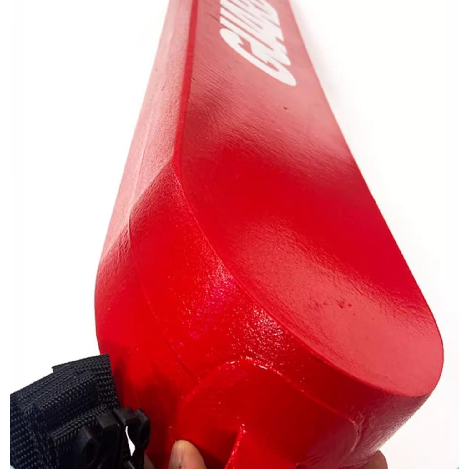 Tubo de rescate profesional de salvavidas, rojo con texto de protección blanco, flotador de seguridad de agua resistente para piscinas y rescate en la playa