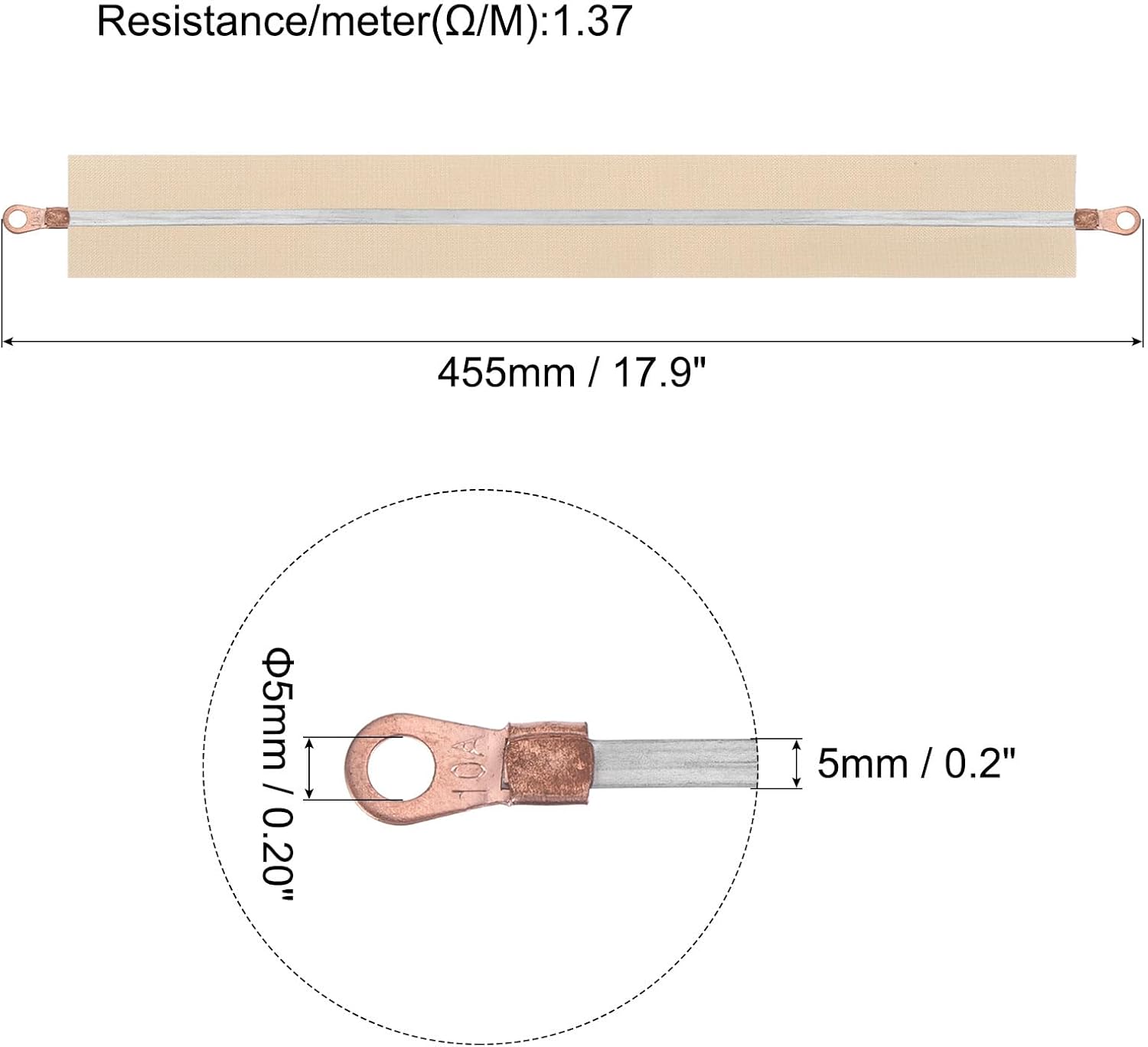 MECCANIXITY 5 Pack 0.2 X18Inch Sealer Repair Kits Heat Seal Strips Replacement Elements and PTFE Tapes for Hand Sealers