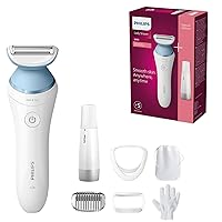 Rasoio da donna Philips Serie 8000 - Rasoio cordless con 5 accessori inclusi Guanto esfoliante