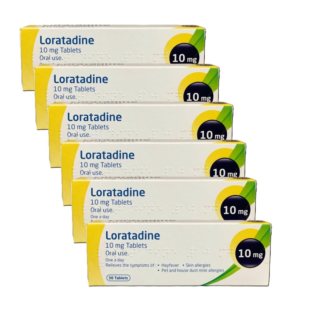 Loratadine 10mg Tablets, Hay Fever and Allergy Relief, 180 Tablets, Once Daily (Brand May Vary)
