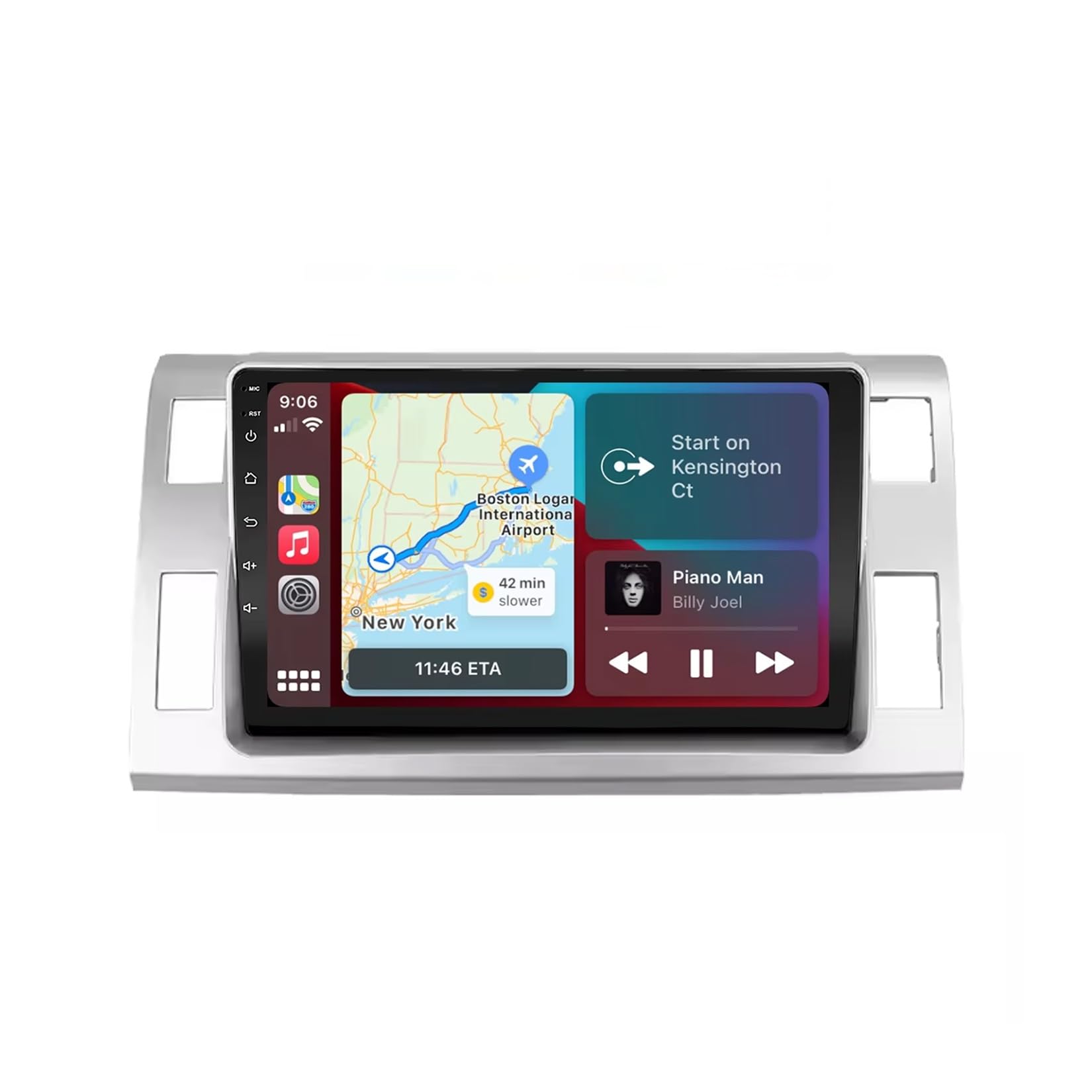 Radio Coche Navegación GPS 2 DIN para Toyota Previa XR50 3 III Estima 2006-2019 HD Pantalla Táctil+Llamadas Manos Libres Navegador GPS/Mandos, 4 Nuclear 4G+64G