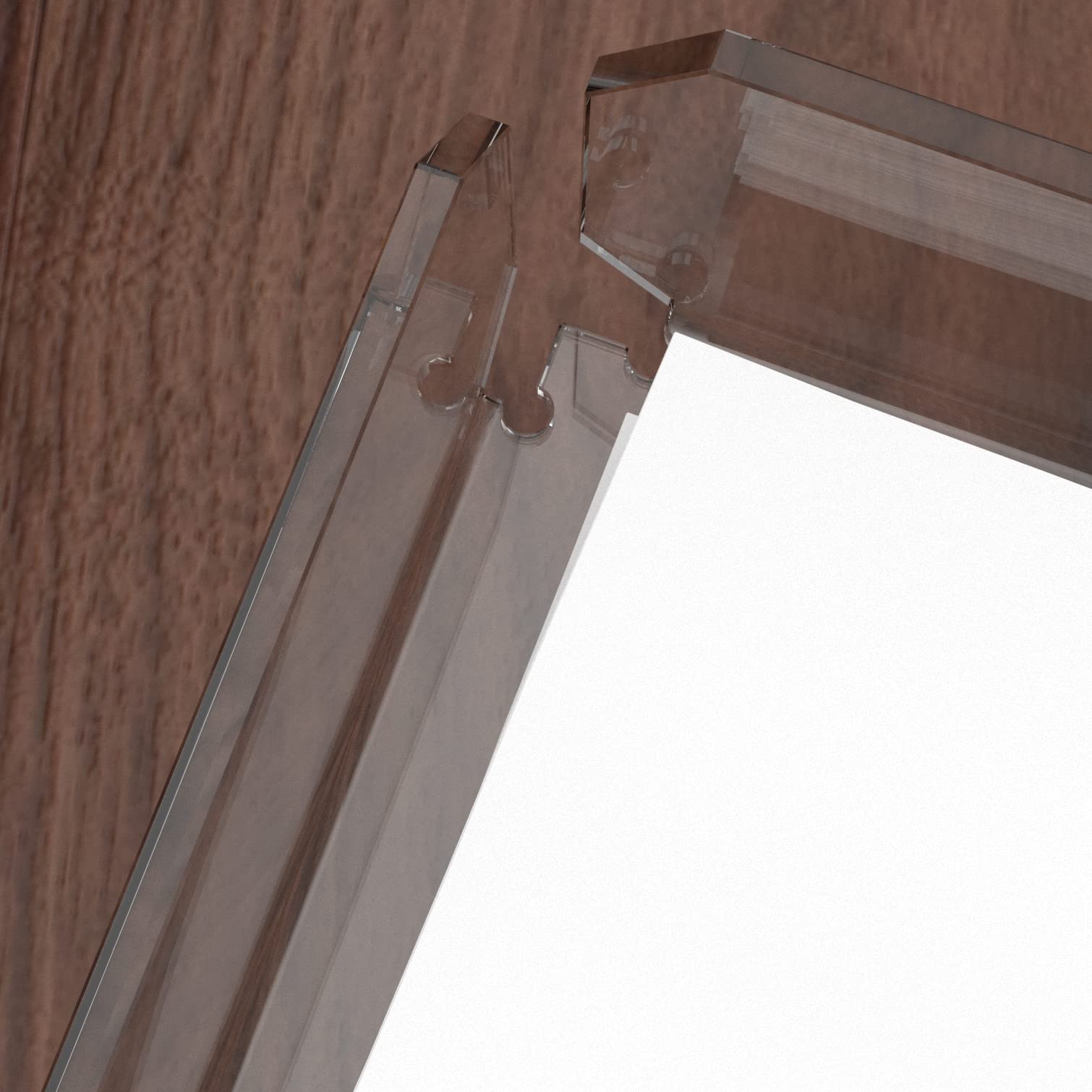 Agplex Portatovaglioli in vetro acrilico trasparente 20,5x 20,5 x5,8 cm, Porta tovaglioli da tavola design moderno, Accessorio Cucina Elegante - Made in Italy