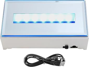 LED Lights 3D LED Light Base Multicolor Base for Glass Block Multicolor Light Rectangle Display Base Automatic Cyclic Color Changing for Glass Art Birthday Valentine's Day (1