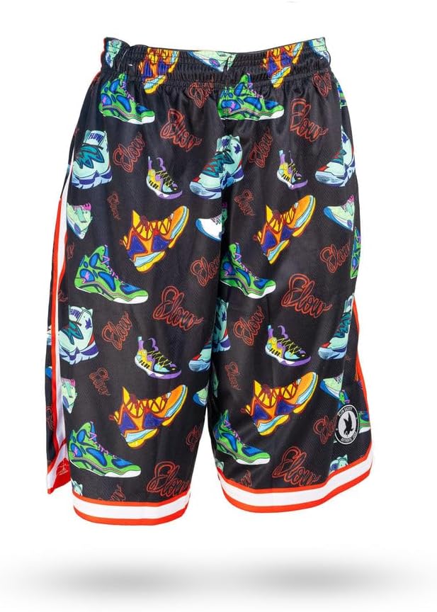 Flow Society Sneaker Flow Boys Shorts - Athletic - Basketball - Baseball - Hockey - Football - Lacrosse - Black