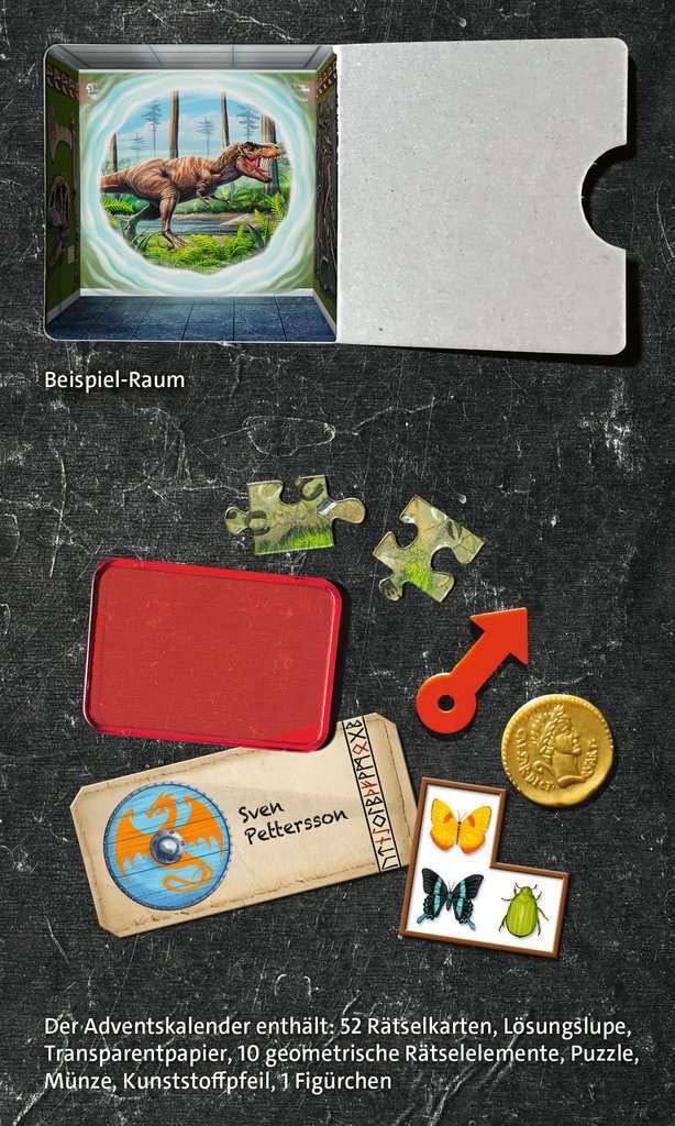 Ravensburger Exit 18958 - Calendario dell'Avvento pro – Il pazzo museo del viaggio nel tempo – 24 puzzle per appassionati di exit a partire dai 14 anni in su