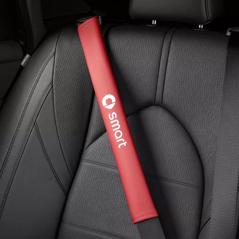 2Pcs Car Seat Belt Shoulder Pad Cover for Smart #1#3 Comfort Harness Pads Seat Belt Strap Shoulder Pad Seatbelt Protector Cover Interior Accessories,Orange