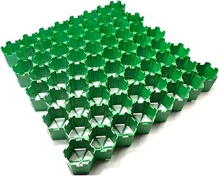 Gravel Ground Grid,Plastic Paving Slab Bases & Driveway Grids,for Turf Grass Lawn Path & Gravel Protector Drainage Mat(5cm-12 Pieces)