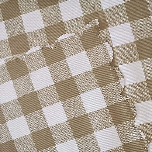Nappe rectangulaire coton lin brodé 90x135cm imperméable