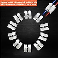 Vista 2 de 55 conectores de cable de alambre rápido en caja, kit de conectores de cable, conector de cable de resorte, bloque de terminales blanco rápido