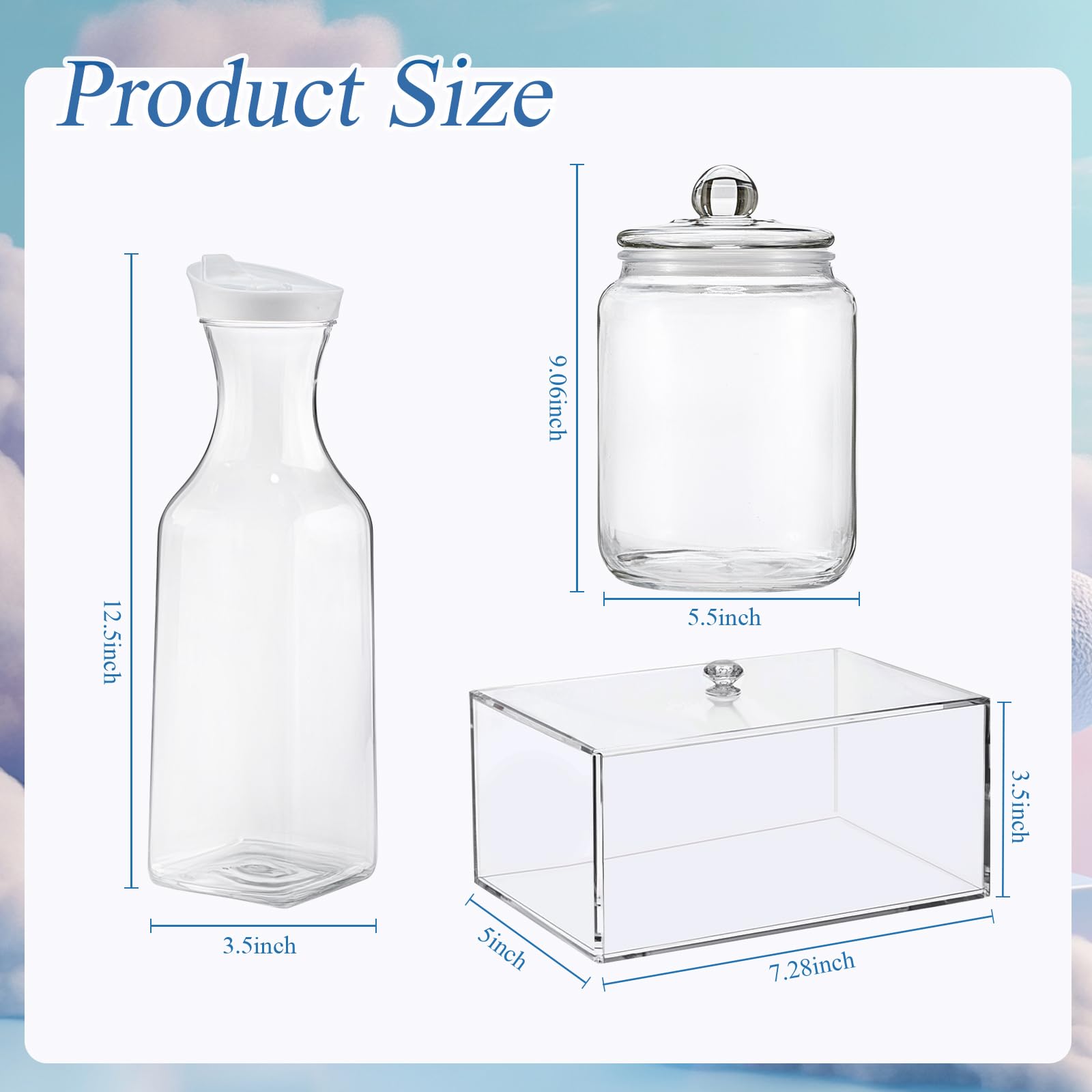 Suclain 9 Pack Laundry Room Organization Storage Containers Glass Jar Dryer Sheet Holder and Detergent Container with Lid Spoons and Labels Set for Powder, Scent Booster