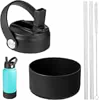 Hydro Flask 40 oz 黒 水筒 + Flex Straw Cap Hydro Flask 40 Oz Wide Flex Straw Cap Bottle - Insulated