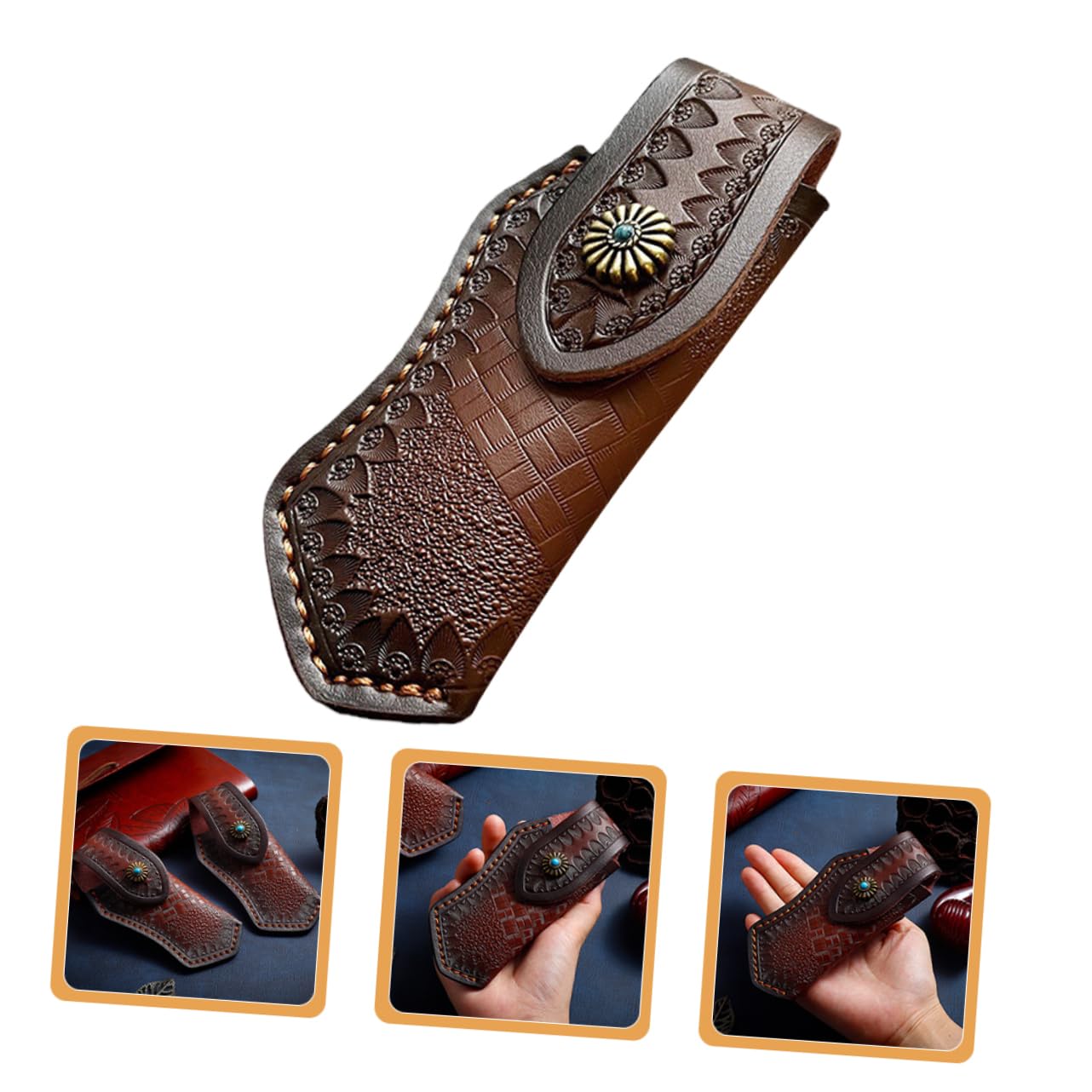 Alipis 5 Piezas de Cuchillo de Cuero de Funda de Cintura Portátil para de Chef Protector de Cutter Diseño Práctico y Duradero