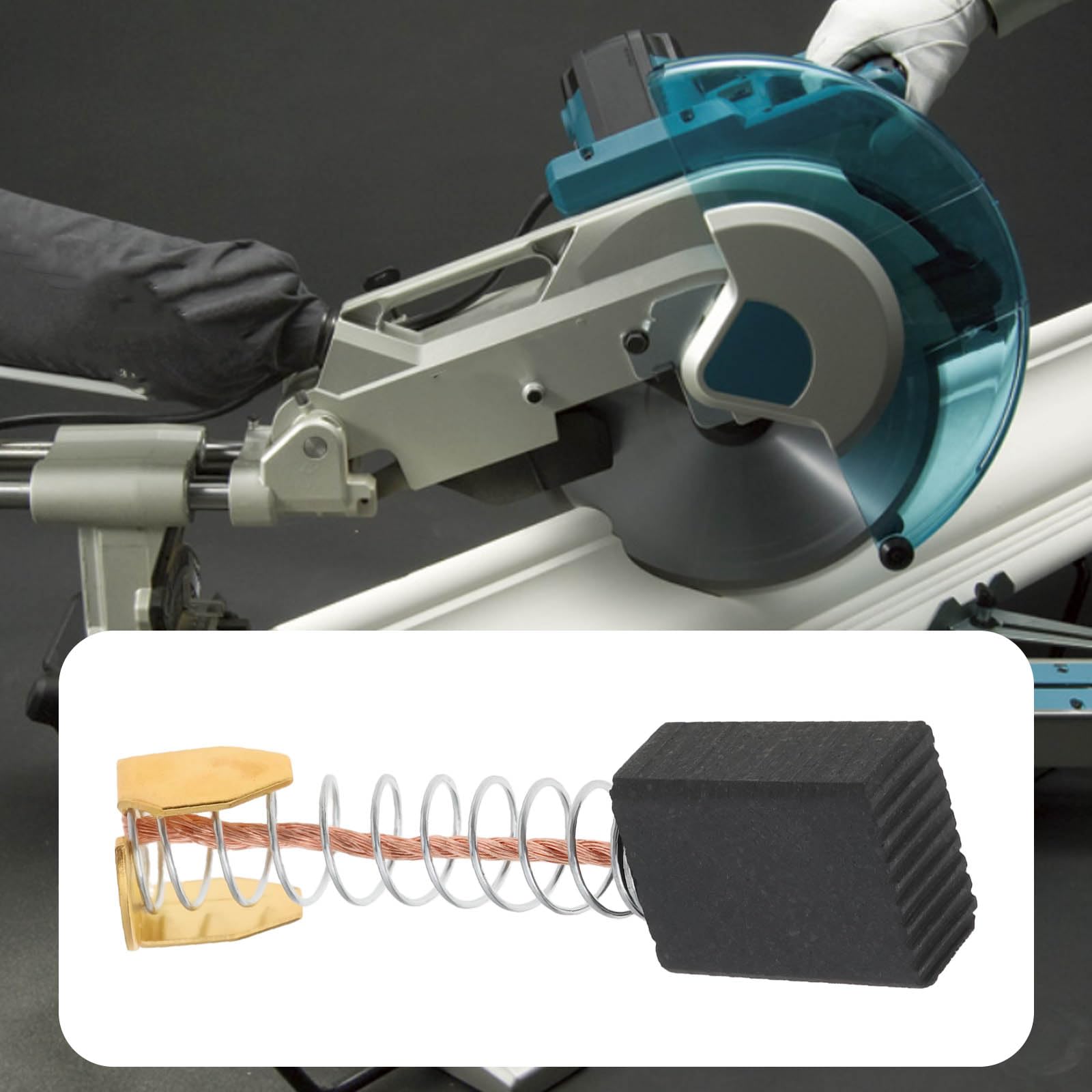 ECSiNG 2 Escobillas de Carbón JM23500117 CB501 Compatibles con Makita LS0815FL La Sierra Ingletadora