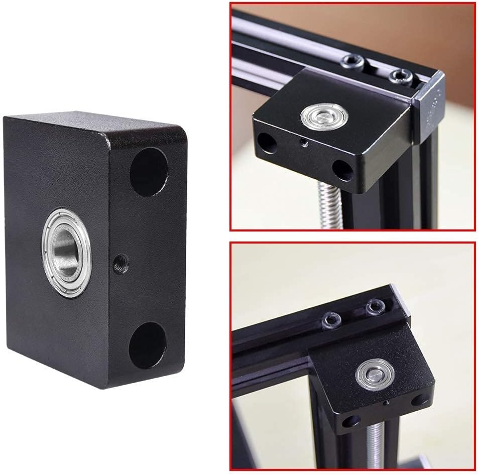 review JRUIAN 3D Printer Parts Accessories Aluminum Z-Axis Leadscrew Top Mount for CR10 CR10S Ender3 Pro 3D Printer Z-Rod Bearing Holder 3D Printer Parts