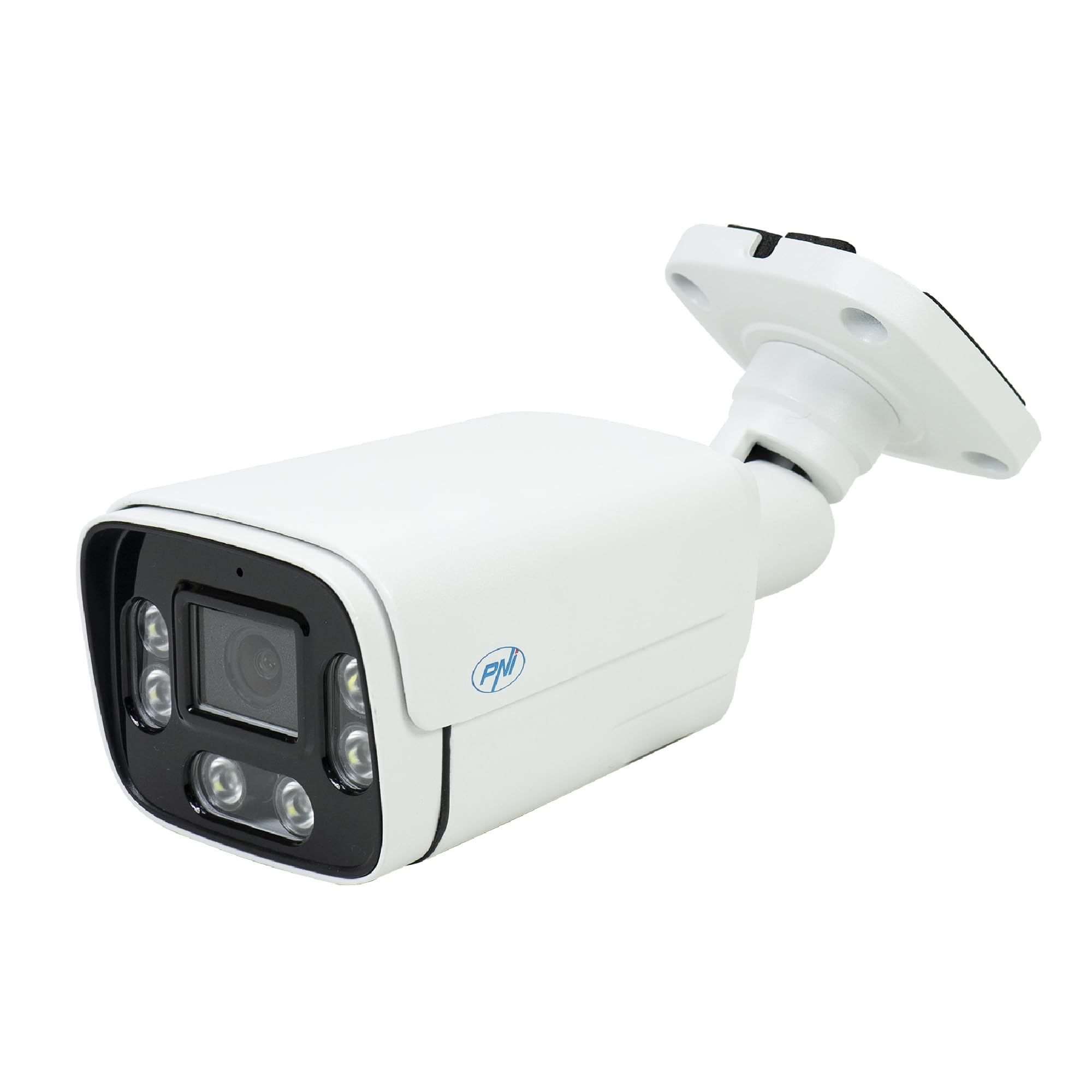 Telecamera di videosorveglianza PNI IP780, 8MP, 4K, IP, 6 LED IR, IP66, Bianco