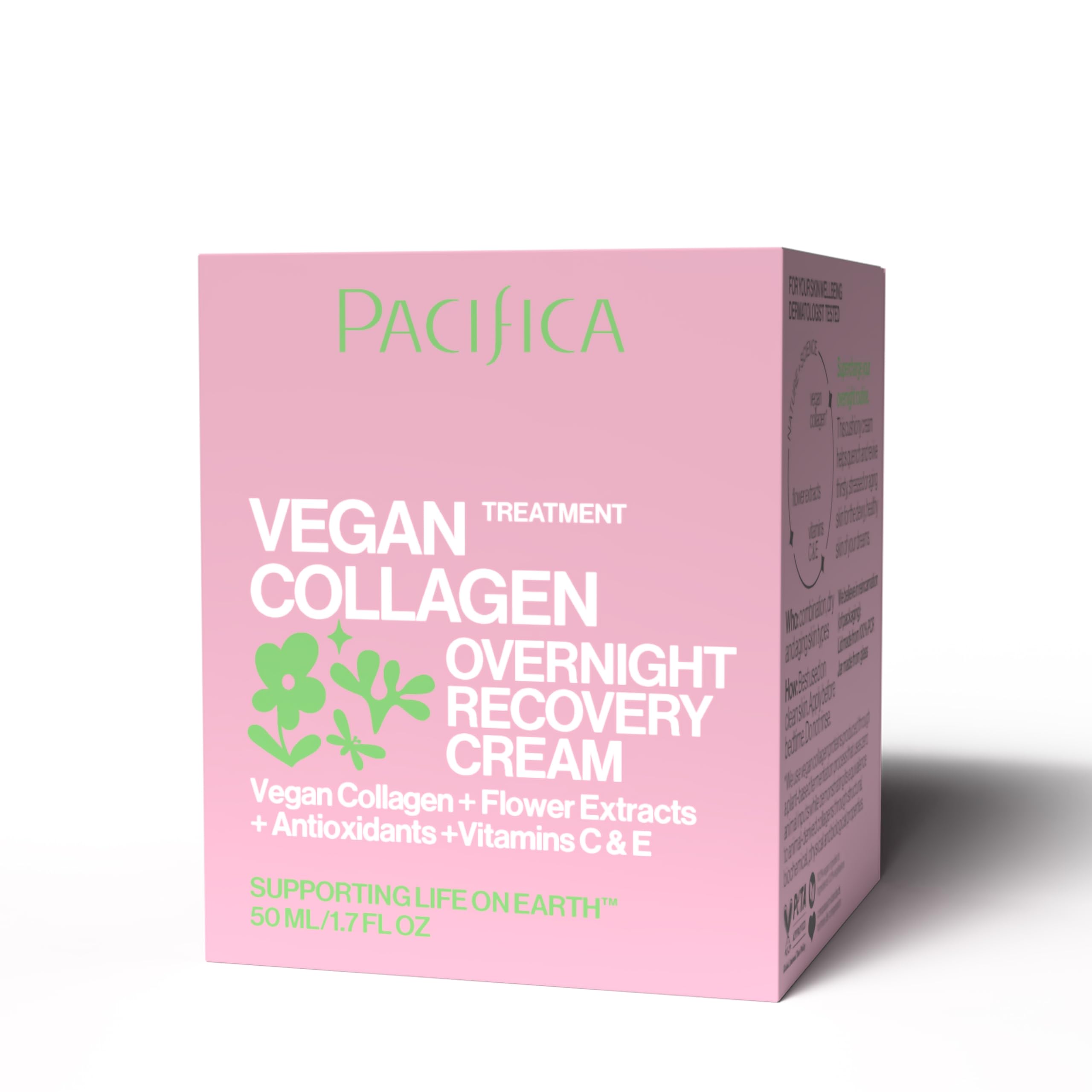 Pacifica Vegan Collagen Overnight Recovery Cream For Unisex 1.7 oz Cream