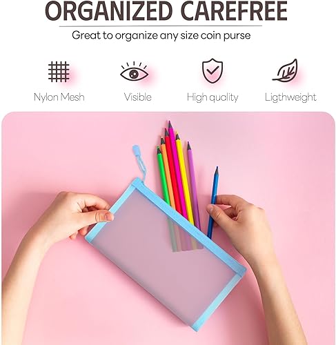 Miniatura 4 de EASYFUN Bolsas organizadoras de malla con cremallera, Champán, Moda Deporte Exterior