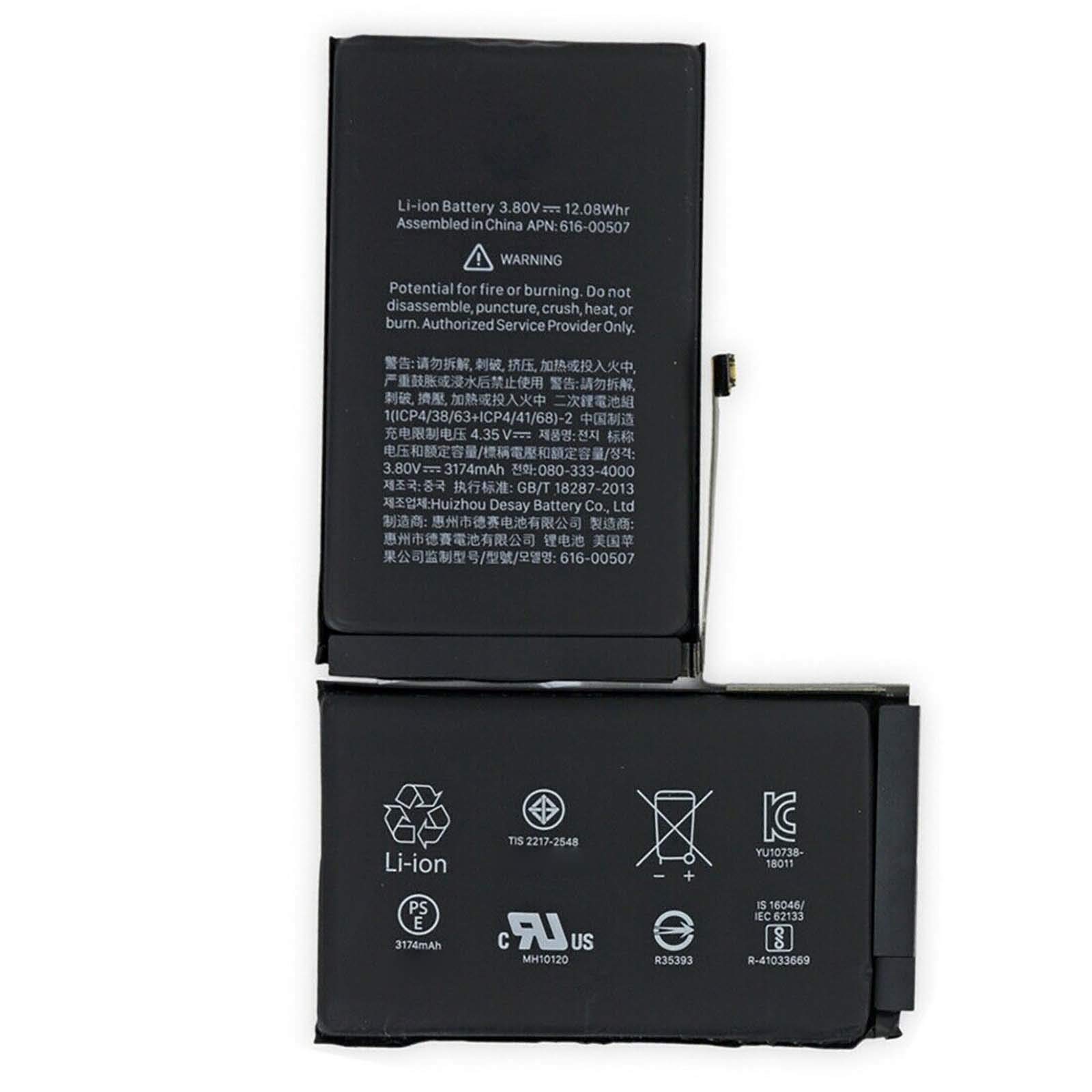 ELLENNE Batería compatible con iPhone XS Max 3174 mAh con kit de herramientas | Batería para iPhone XS MAX de 3174 mAh con kit de herramientas para el desmontaje