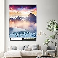 Vista 12 de ZSHINE Tela impermeable opaca inalámbrica manual tamaño personalizado y persianas enrollables con cenefa