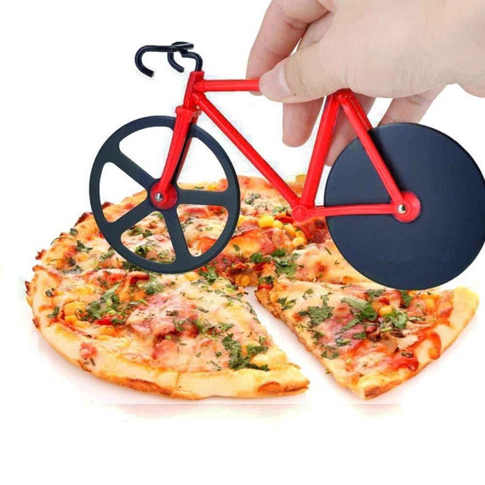 Sunshine Enterprise Unique Bicycle Shape Pizza Cutter for Sandwiches, Garlic, Ginger, Herbs, Pie, Pastries