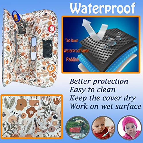 Shopping Cart Cover For Baby Grocery Cart Cover For Baby Boy And Baby Girl, High Chair Cover For Baby And Toddler, Baby Registry Gift - Waterproof - Extra Large - Cotton - Double Sided (Orange) #TOP4