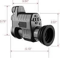 Vista 6 de oneleaf.ai Commander NV100 HD - Gafas de visión nocturna, monocular de visión nocturna con clip para caza/observaciones, 0.630 in