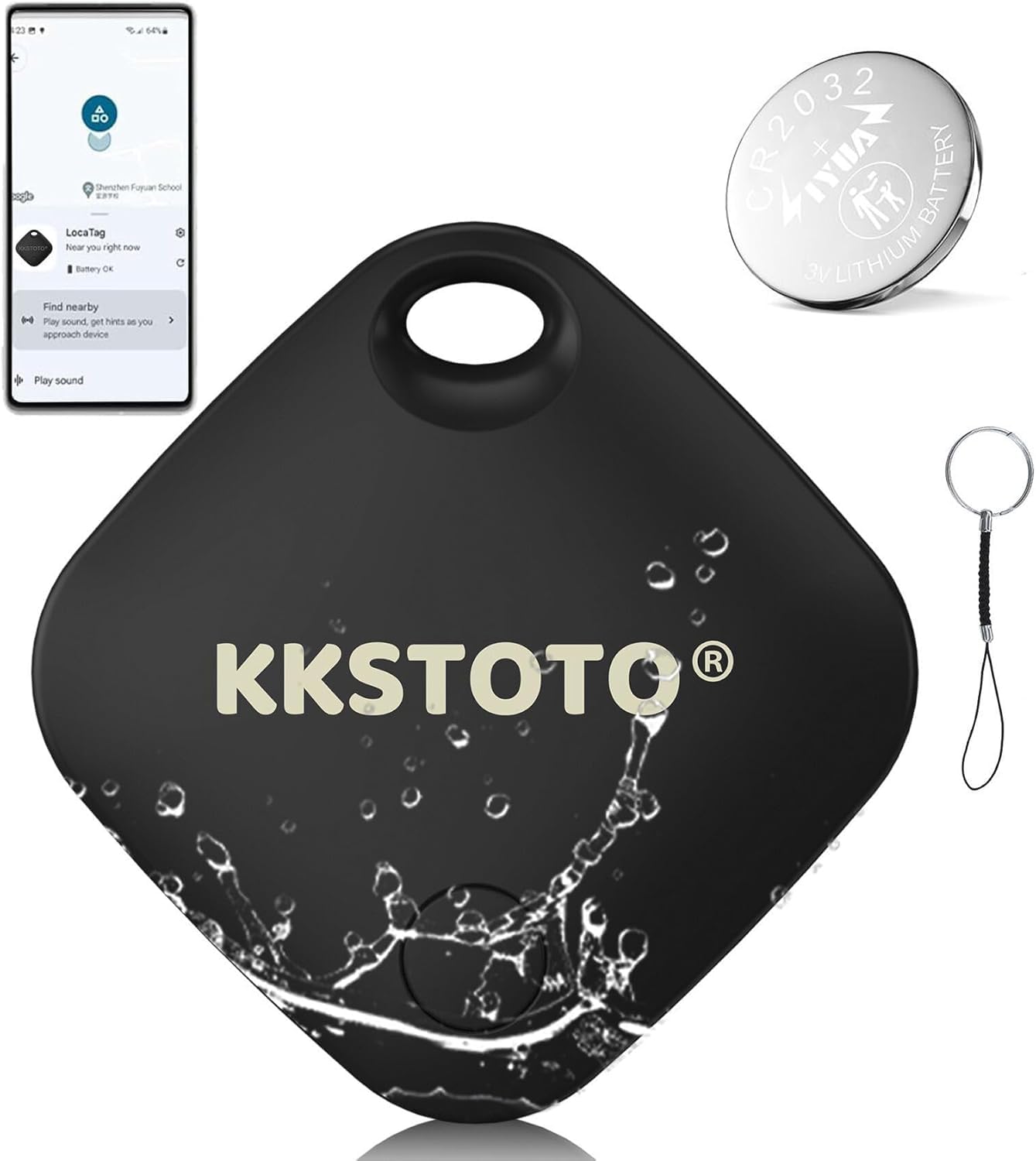 Smart Tracker Tag Android – Localizzatore GPS Con App Find My Device, Impermeabile IP68 E Batteria Sostituibile CR2032