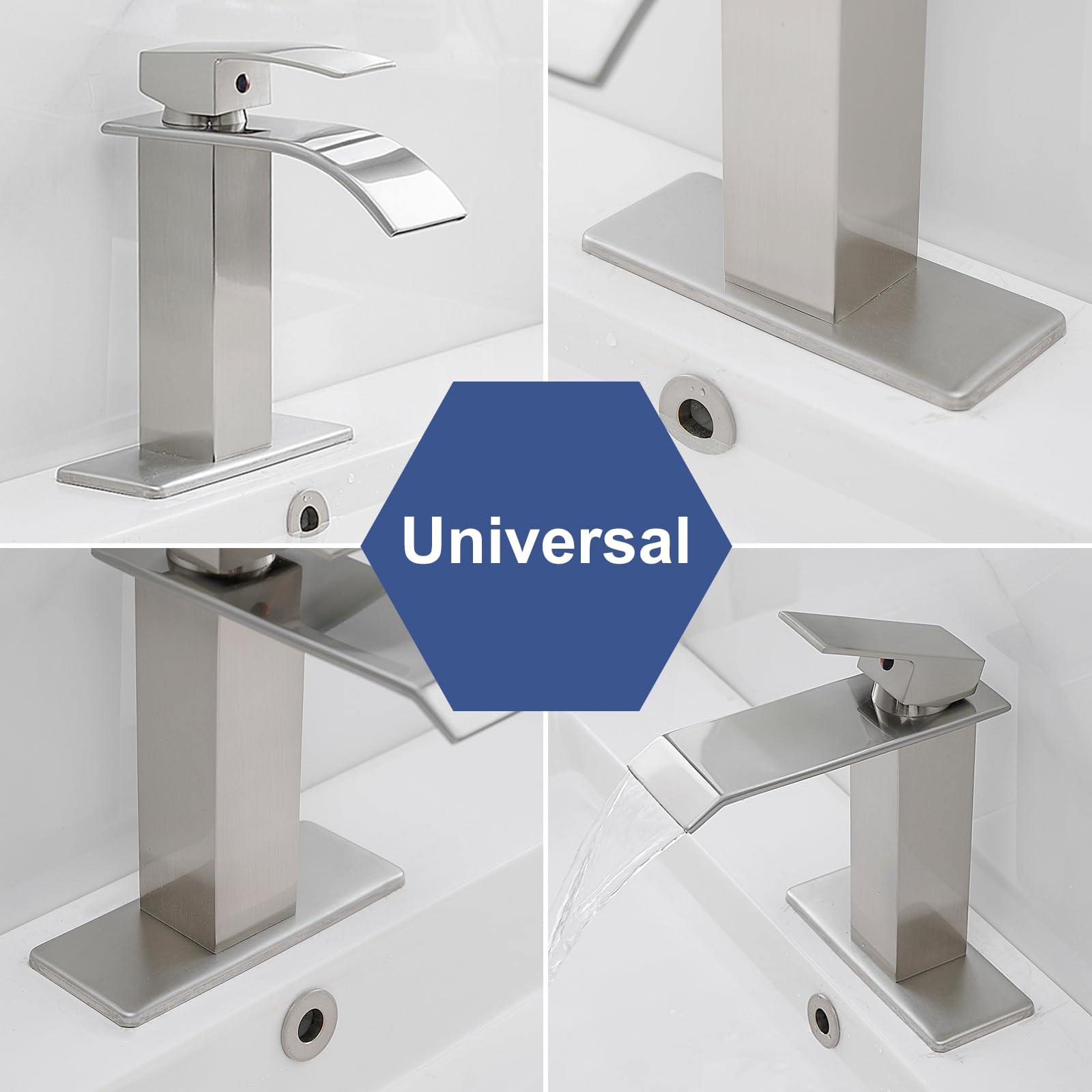 BWE Waschtisch-Armatur Deckplatte - 15,2 Cm Gefäß, 10,2 Cm Lochabdeckung, Chrom