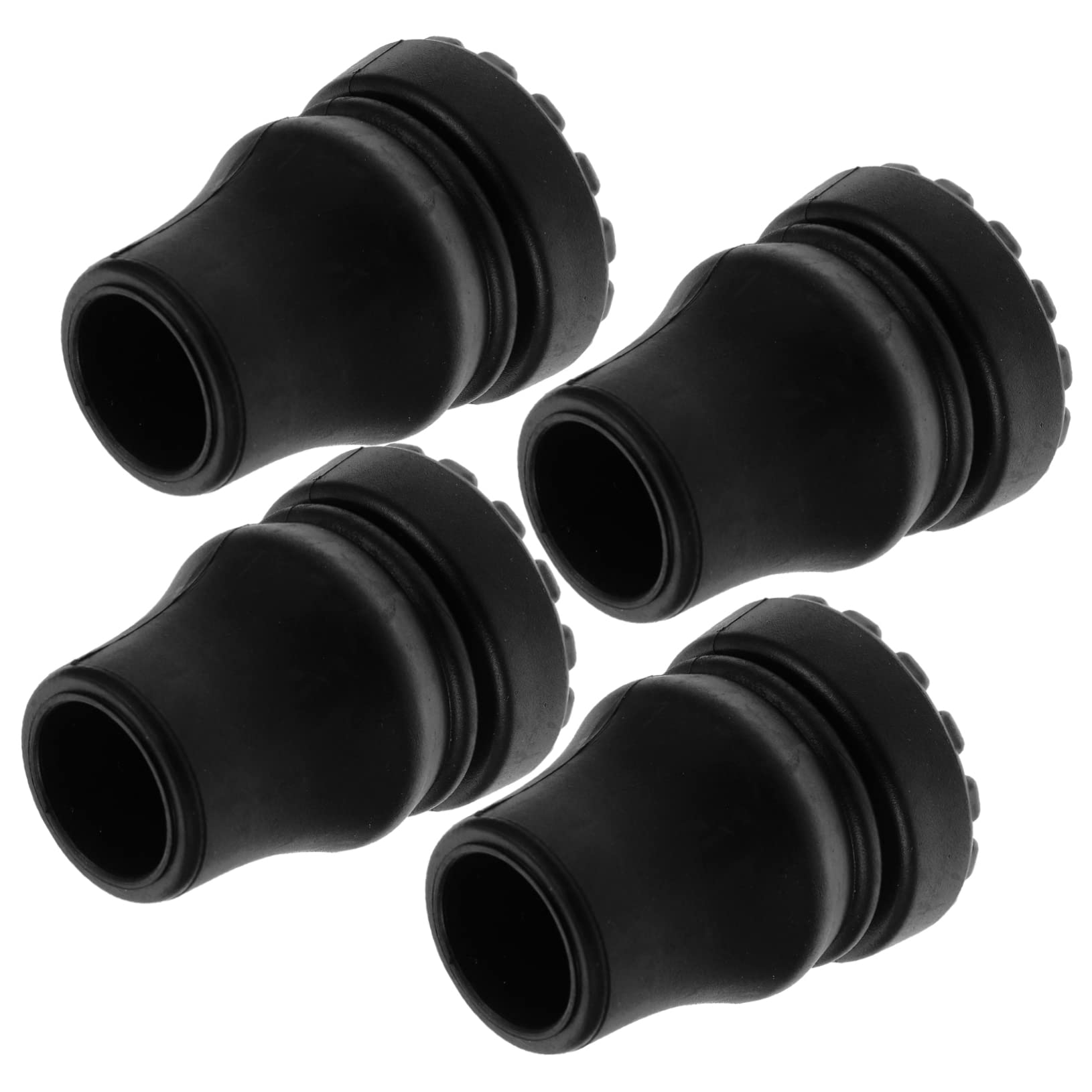 Punta Antideslizante para Muletas y Bastones, Pvc Negro, 4 Piezas