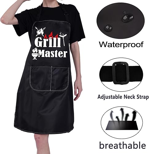 Miniatura 3 de CMNIM Delantal divertido para parrilla, delantal de barbacoa para mujeres, delantal de parrilla, delantal maestro de la parrilla, regalos para