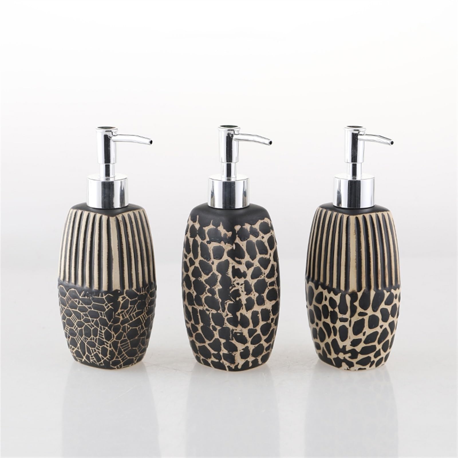 Dozownik mydła kreatywny kształt dozownik mydła do łazienki kuchni biura ceramiczny dozownik mydła 300 ml/10,14 uncji butelka na mydło do masażu szampon olejek eteryczny dozownik mydła (C)