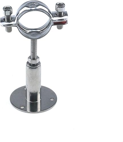 Miniatura 3 de Quluxe 2 soportes de tubo de montaje en pared de acero inoxidable para montaje en techo, soporte de tubo ajustable para tubo de 1-12 pulgadas de