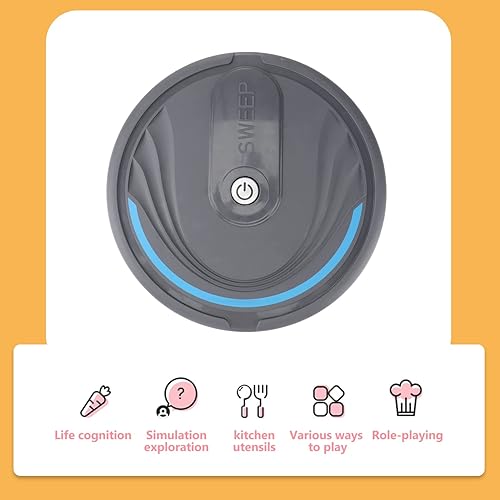 Miniatura 5 de PATKAW Robot de juguete de barrido de piso para niños, 1 robot de simulación de trapeador, robot de trapeador de suelo falso, aspiradora para niños,