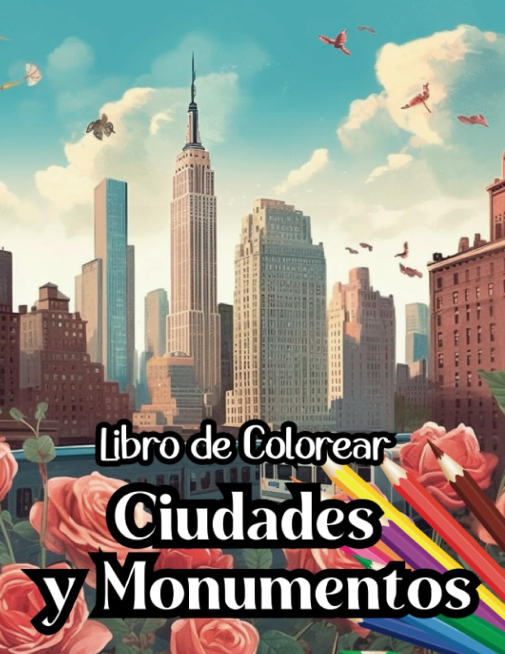 Libro de Colorear Ciudades y Monumentos para Adultos: Cuaderno de Colorear para Adultos | Libro para Pintar Ciudades, Paisajes y Monumentos Famosos (Libros de colorear paisajes)