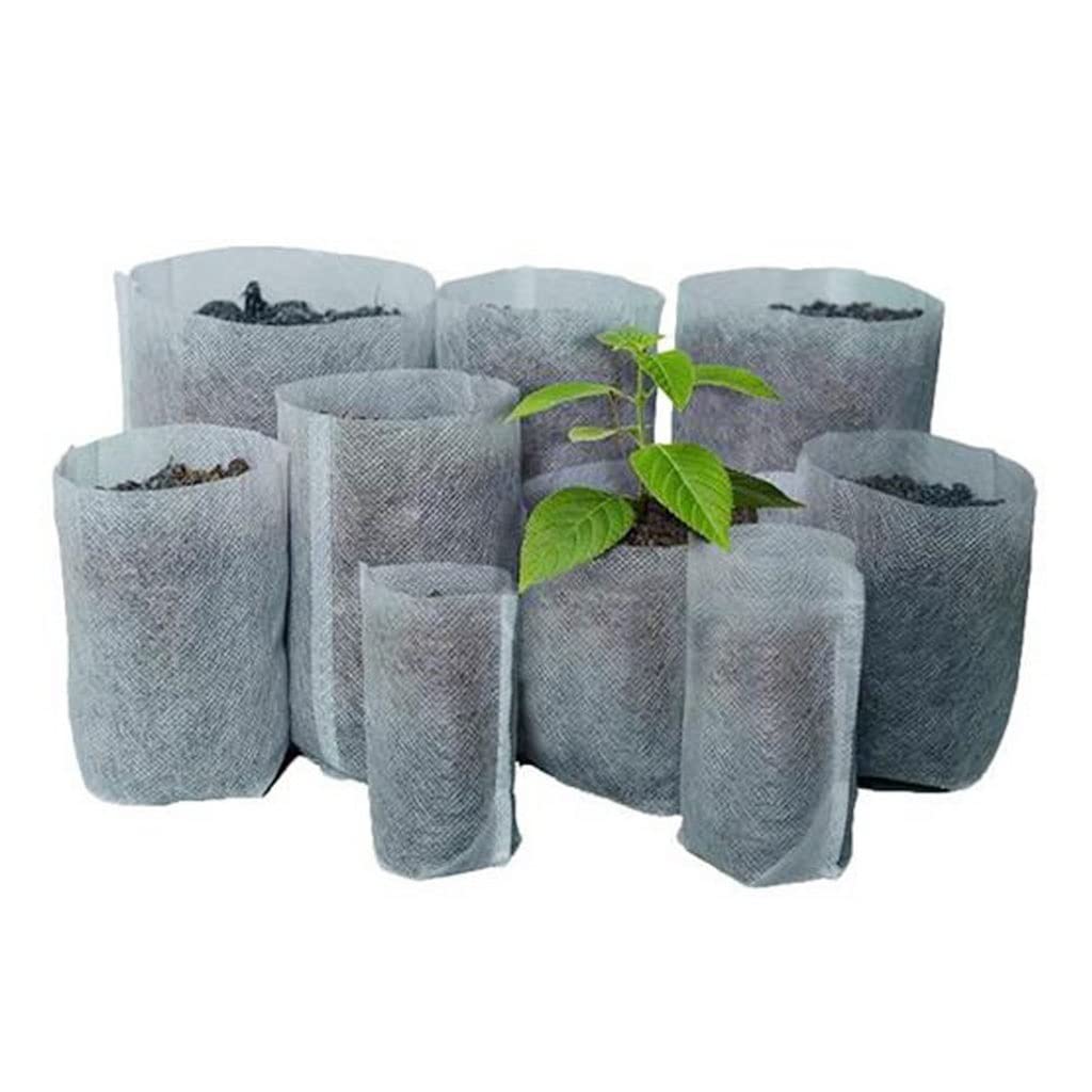 EYRMQWJPC Fabric Plant Growing Bags, Aeration PE Seedling Grow Bags, Fabric Pots, Multiple Sizes 100-200 Pcs(9x10cm - 200pcs)
