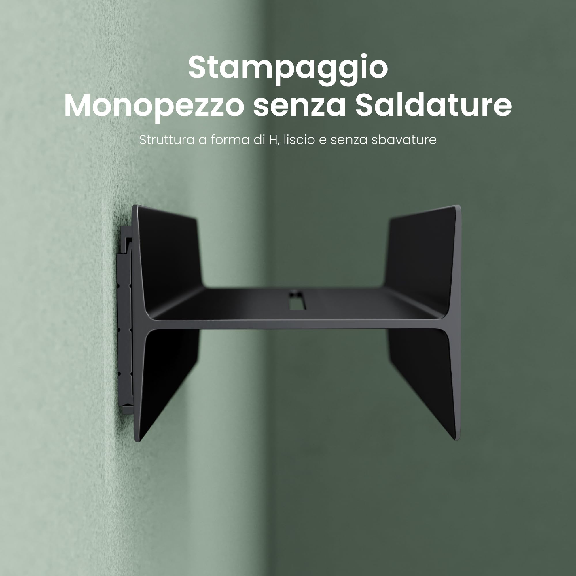 Mai & Mai Mensola da Parete Multifunzionale 40cm, Nero Opaco | Mensola per Doccia, Lega di Alluminio-Magnesio, Antiruggine Mensola da Appendere per Bagno e Cucina, Rimovibile, Reglo-03